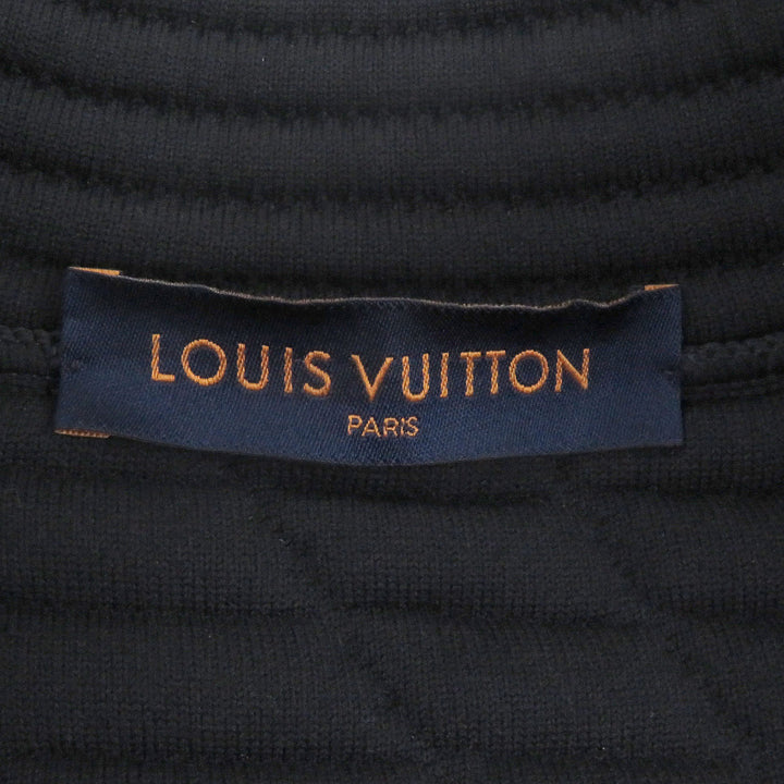 素晴らしい LOUIS VUITTON ジャケット 無地 レインボー ジップアップ キルティング ブラック ナイロン メンズ S