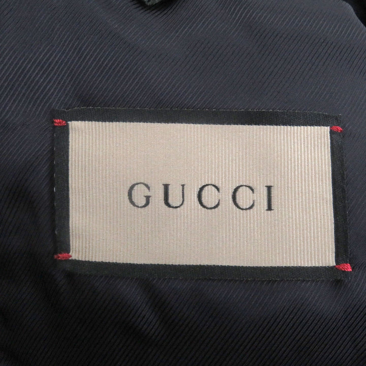 素晴らしい GUCCI チェスターコート エンブレムロゴ ゴールドボタン ダブルブレスト 44 715703