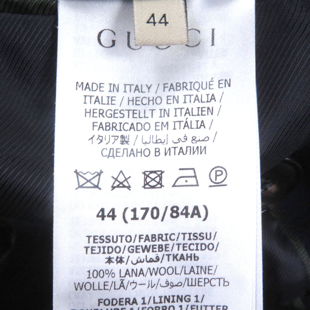 素晴らしい GUCCI チェスターコート エンブレムロゴ ゴールドボタン ダブルブレスト 44 715703