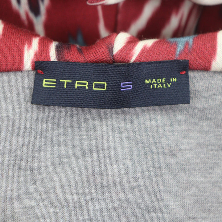 Discounted Great ETRO two-piece set All-over print hooded zip-up hoodie shorts Red S