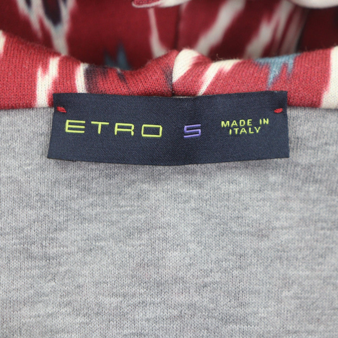 Discounted Great ETRO two-piece set All-over print hooded zip-up hoodie shorts Red S