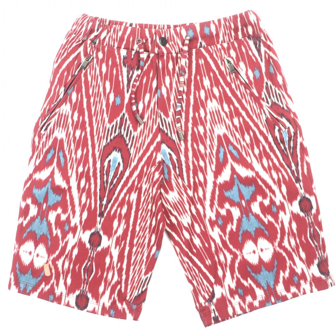 Discounted Great ETRO two-piece set All-over print hooded zip-up hoodie shorts Red S