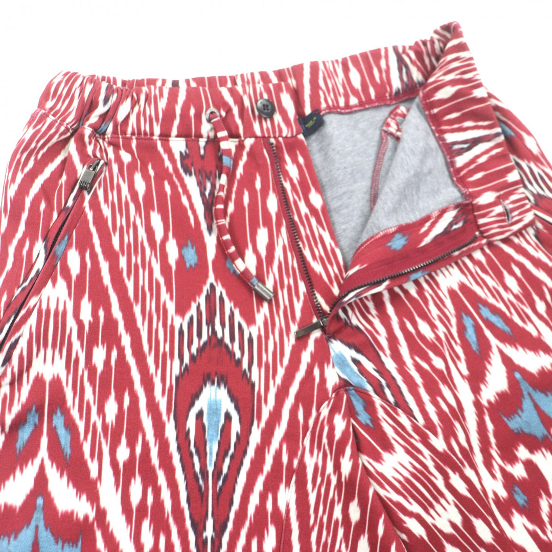 Discounted Great ETRO two-piece set All-over print hooded zip-up hoodie shorts Red S