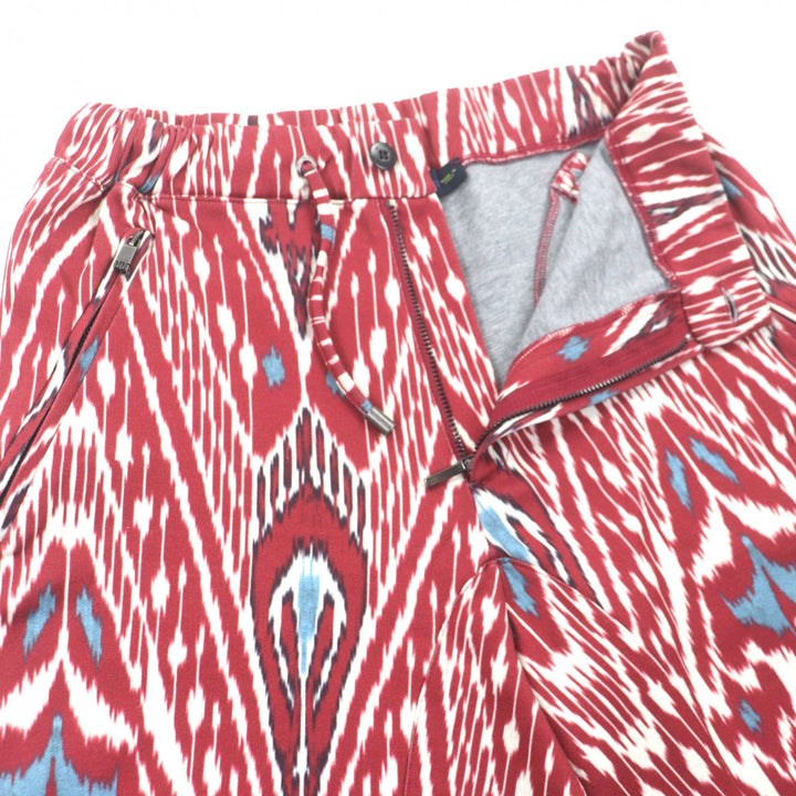 Discounted Great ETRO two-piece set All-over print hooded zip-up hoodie shorts Red S