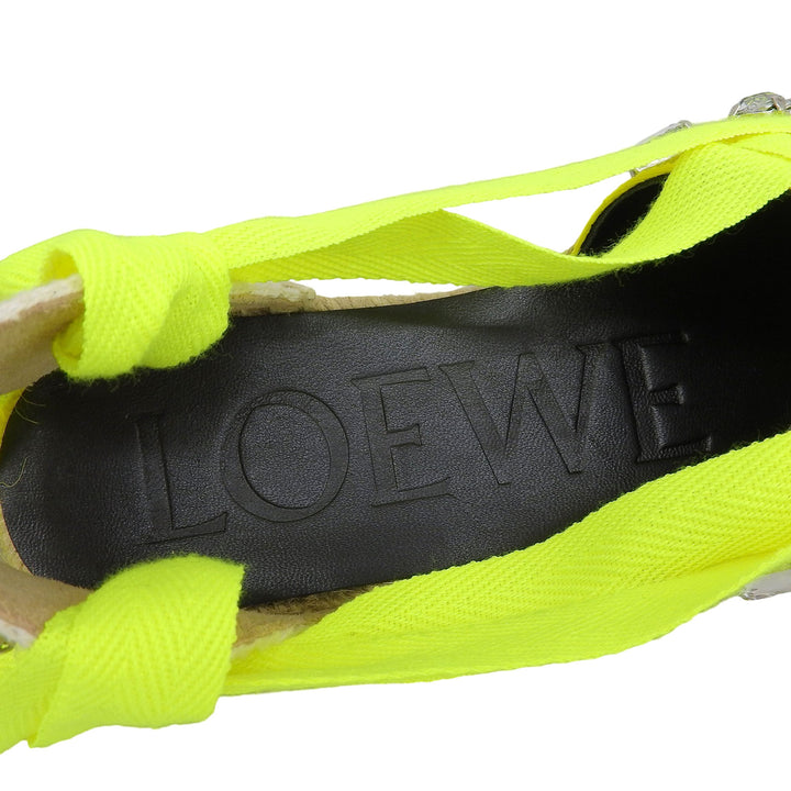 Pristine LOEWE Sandals yellow canvas Women 37