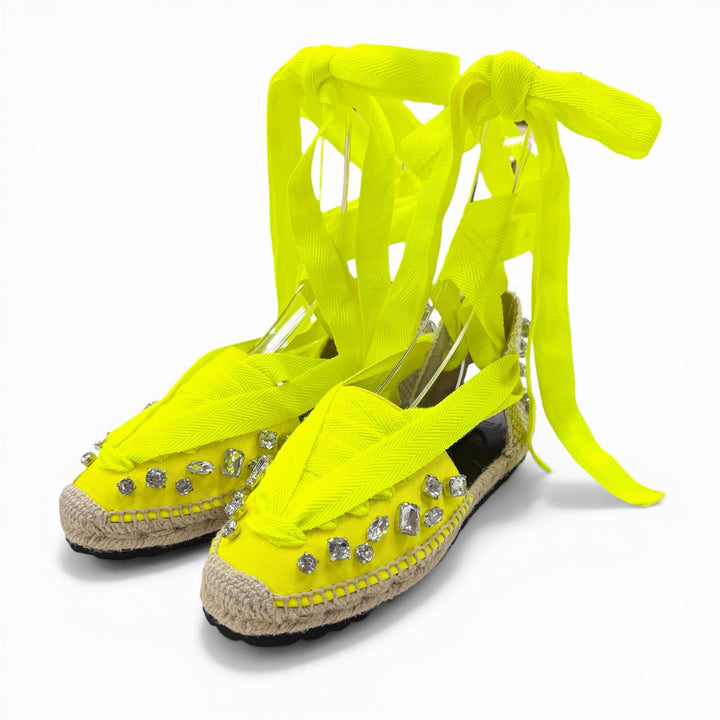 Pristine LOEWE Sandals yellow canvas Women 37