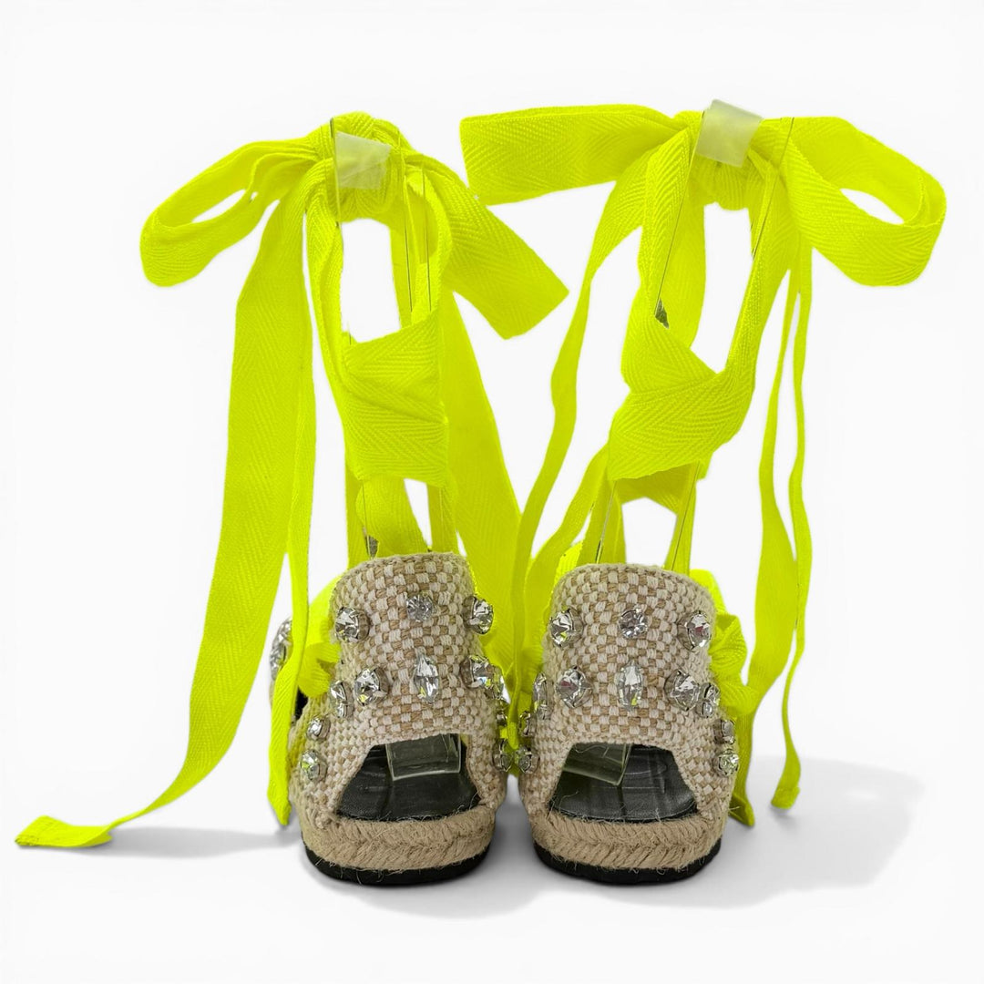 Pristine LOEWE Sandals yellow canvas Women 37