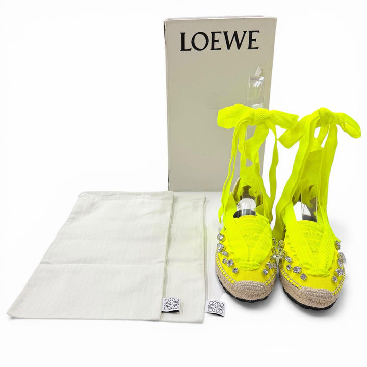 Pristine LOEWE Sandals yellow canvas Women 37