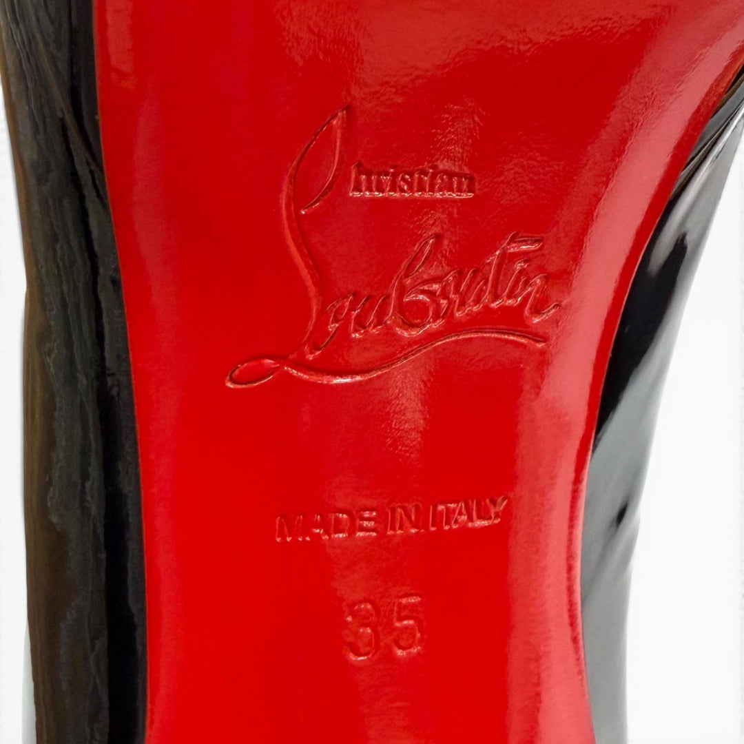 Pristine Christian Louboutin pumps PRORATA 90 black Patent leather Women 35