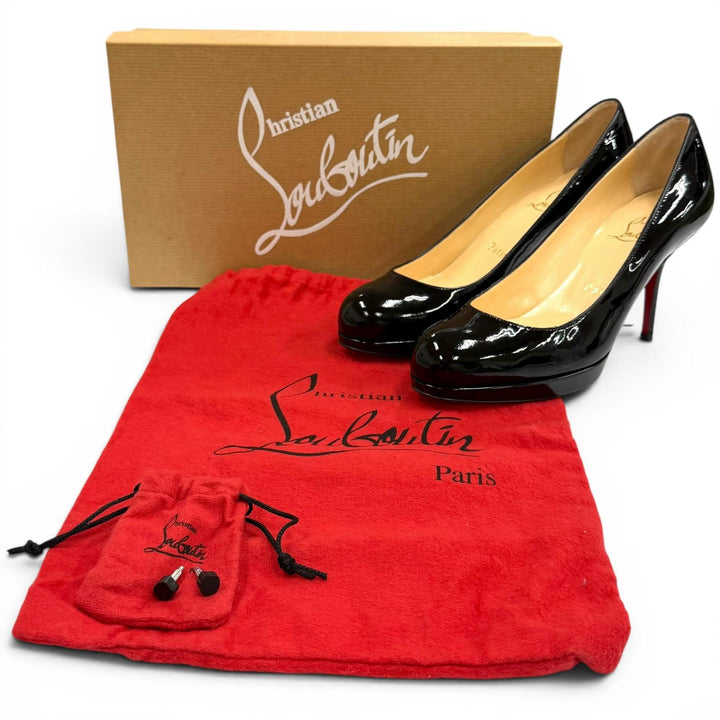 Pristine Christian Louboutin pumps PRORATA 90 black Patent leather Women 35
