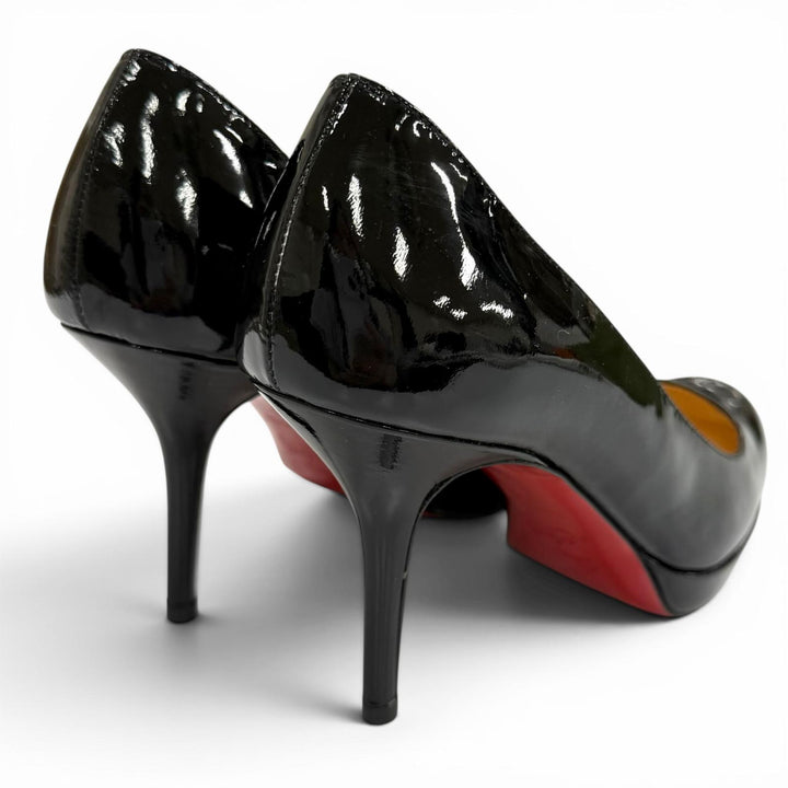 Pristine Christian Louboutin pumps PRORATA 90 black Patent leather Women 35