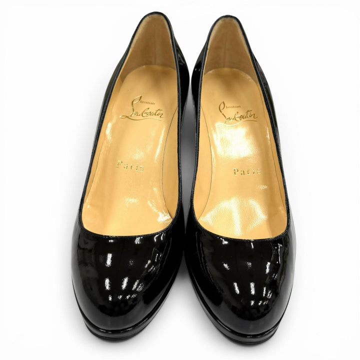 Pristine Christian Louboutin pumps PRORATA 90 black Patent leather Women 35