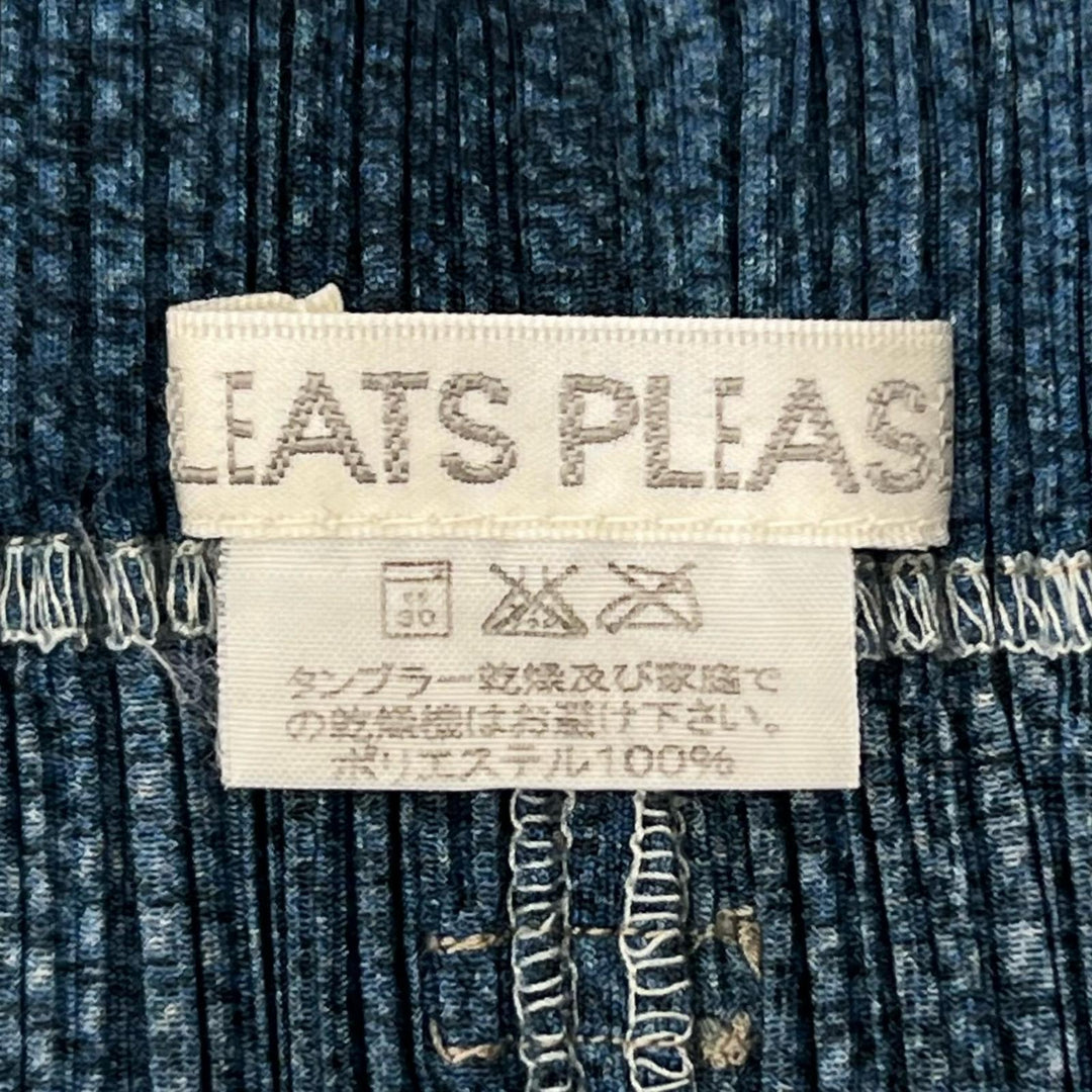 Excellent PLEATS PLEASE skirt Denim Transfer Long blue polyester 3 PP12-JG251