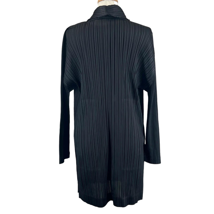 Excellent PLEATS PLEASE Jacket Asymmetrical Long black Women 2 PP93-JA572