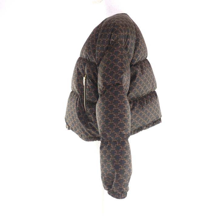 CELINE ダウンジャケット ブラウン ポリアミド レディース 40 2W782344N 美品