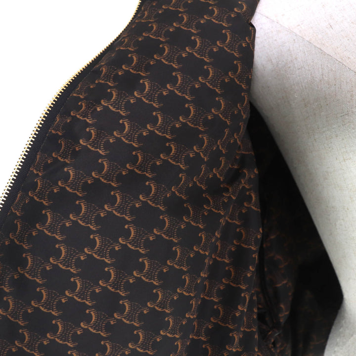 CELINE ダウンジャケット ブラウン ポリアミド レディース 40 2W782344N 美品
