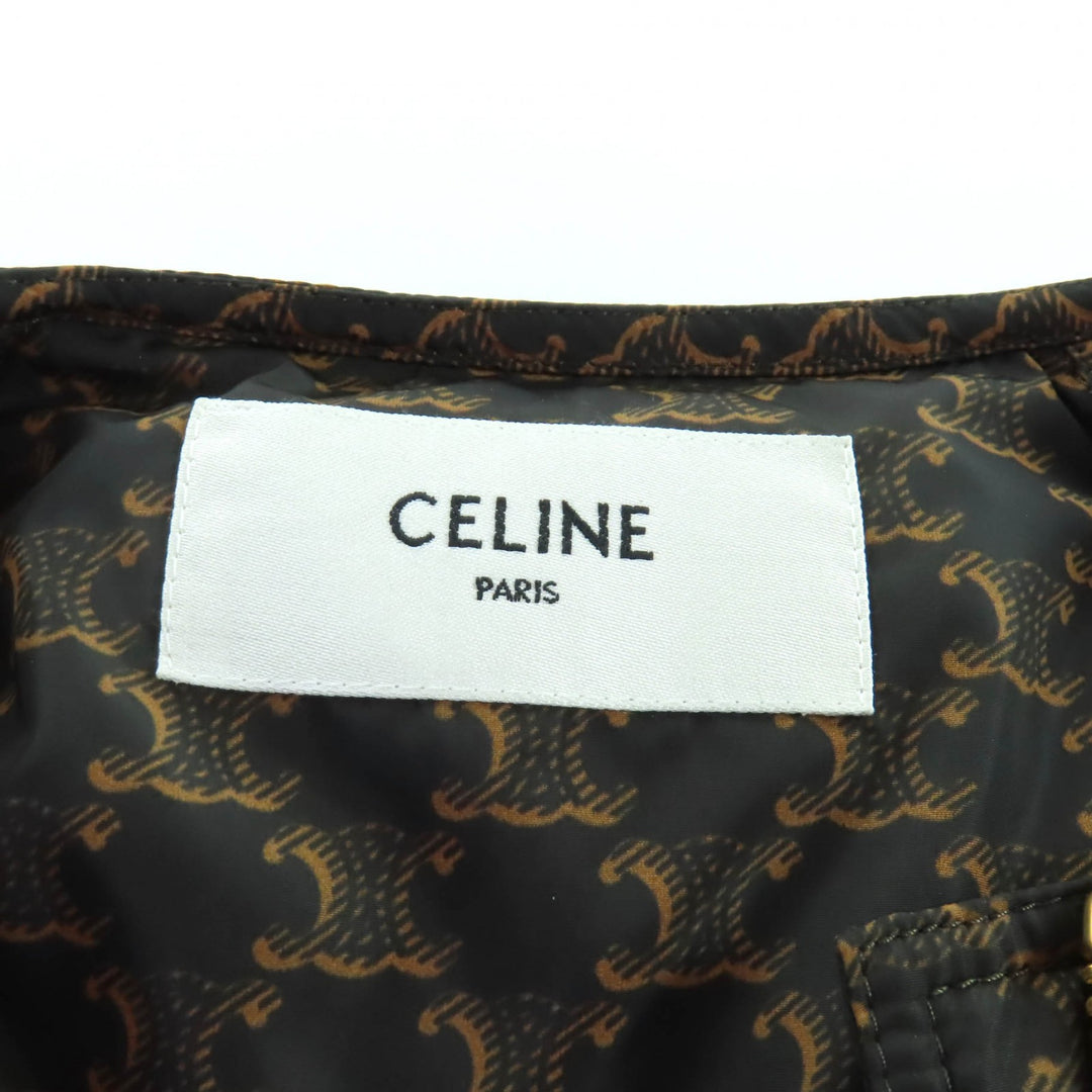 CELINE ダウンジャケット ブラウン ポリアミド レディース 40 2W782344N 美品