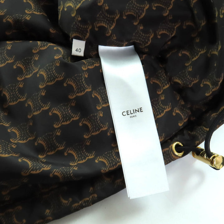 CELINE ダウンジャケット ブラウン ポリアミド レディース 40 2W782344N 美品