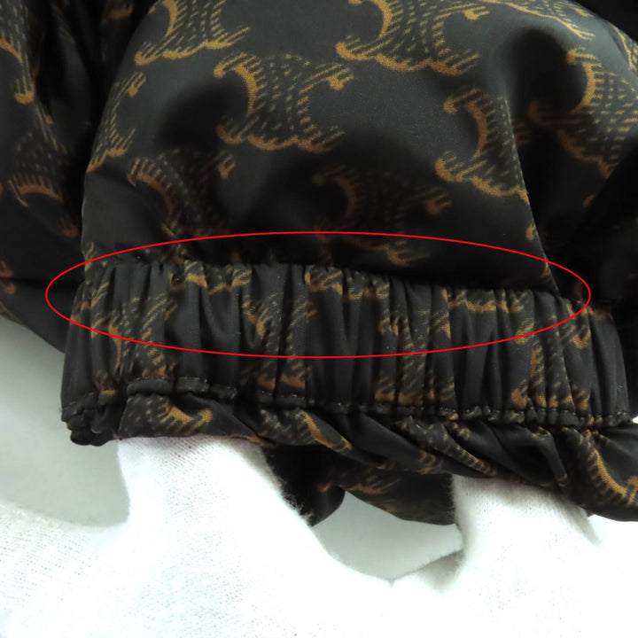 CELINE ダウンジャケット ブラウン ポリアミド レディース 40 2W782344N 美品