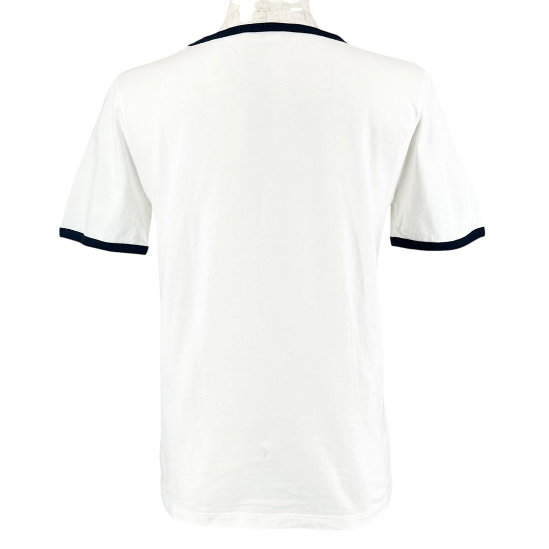 Excellent CELINE Short sleeve T-shirt Triomphe Print Ringer T-shirt white cotton