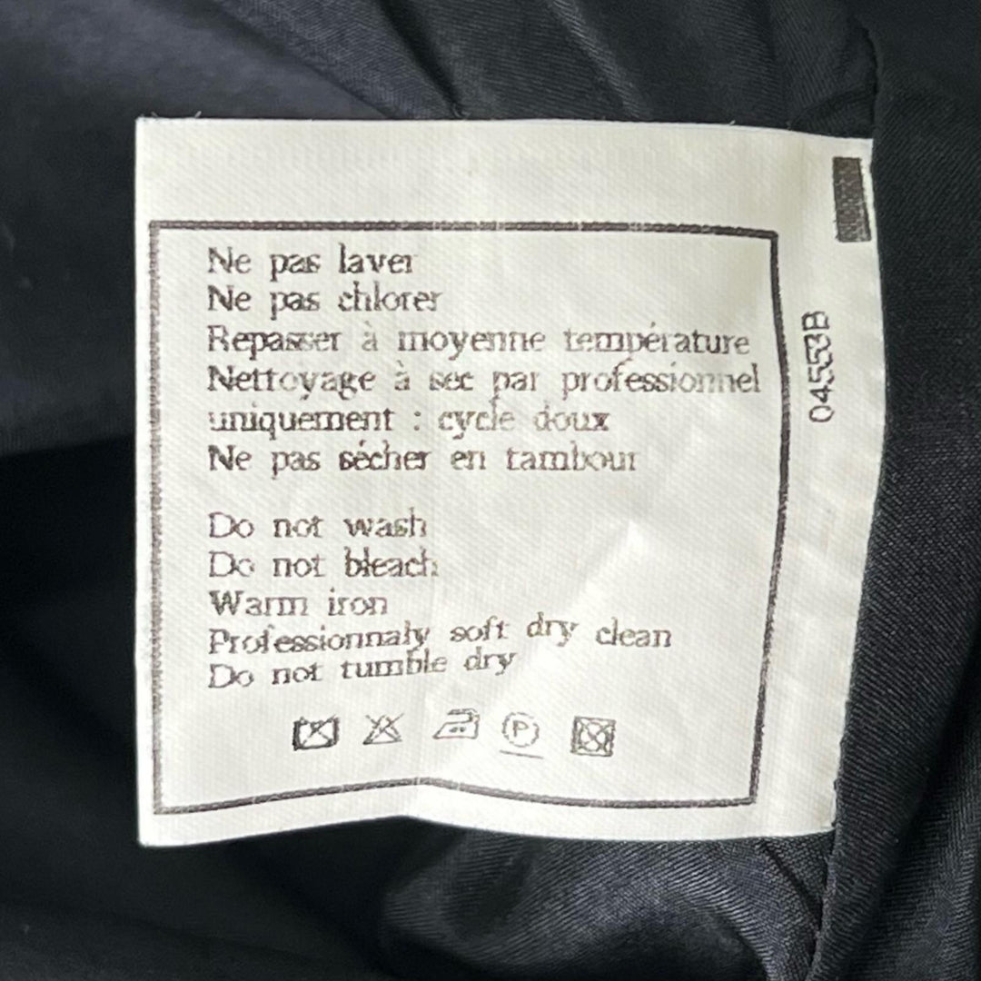 Great CHANEL skirt COCO Mark button black wool Women 36