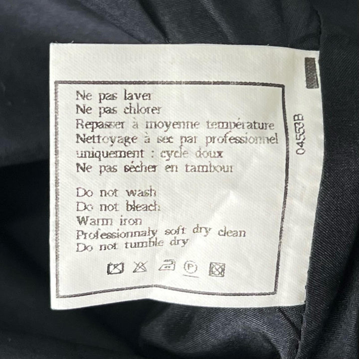 Great CHANEL skirt COCO Mark button black wool Women 36