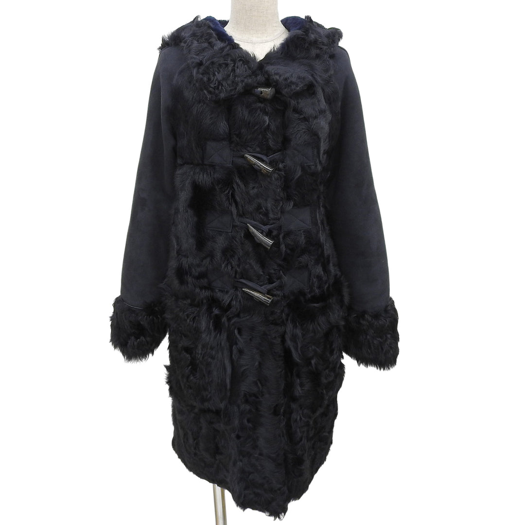 Great Diagram GRACE CONTINENTAL Mouton coat black Sheep leather Women 38