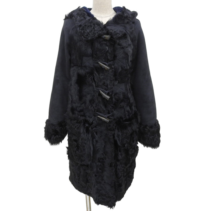 Great Diagram GRACE CONTINENTAL Mouton coat black Sheep leather Women 38