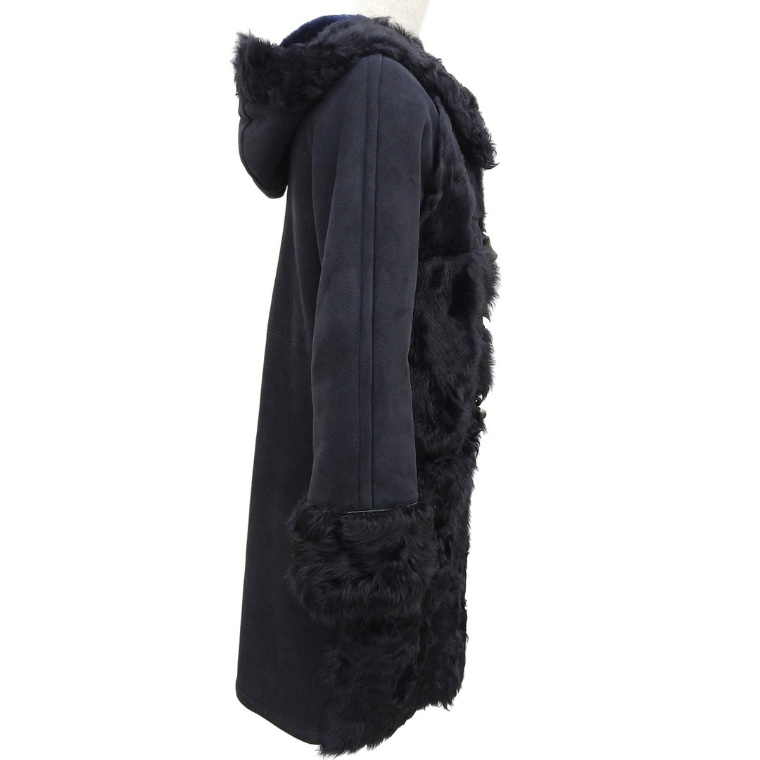 Great Diagram GRACE CONTINENTAL Mouton coat black Sheep leather Women 38