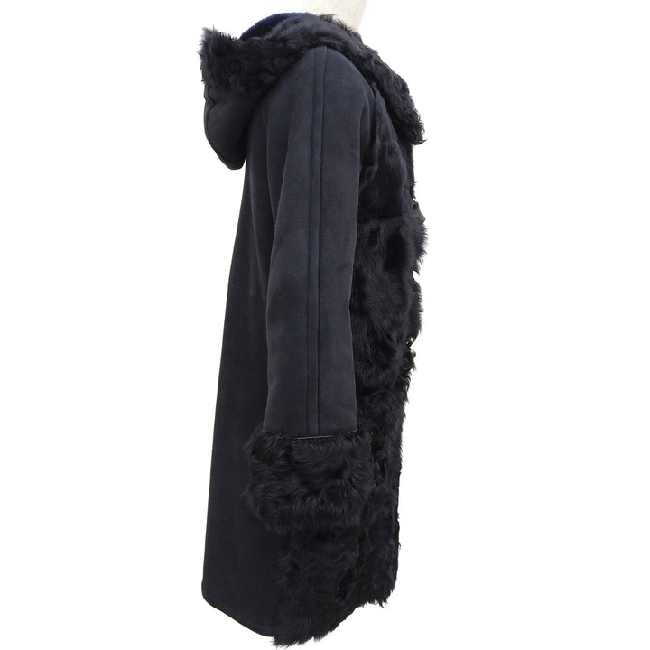 Great Diagram GRACE CONTINENTAL Mouton coat black Sheep leather Women 38