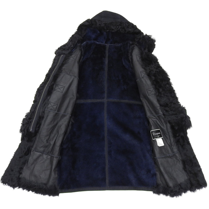 Great Diagram GRACE CONTINENTAL Mouton coat black Sheep leather Women 38