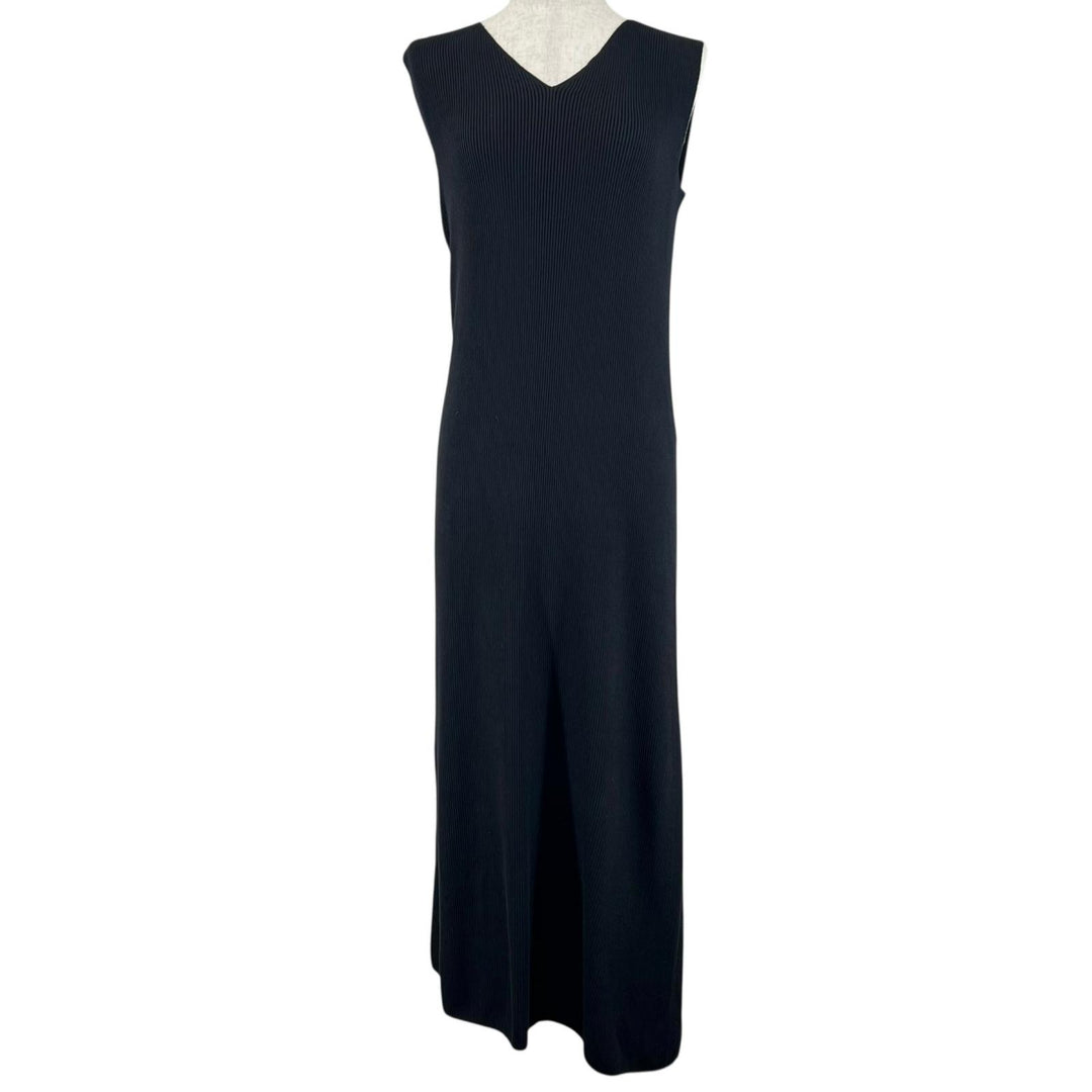 Excellent 132 5. ISSEY MIYAKE one piece Flat rib knit black cotton 2 IL51KH712