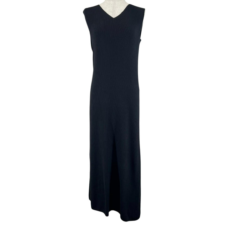 Excellent 132 5. ISSEY MIYAKE one piece Flat rib knit black cotton 2 IL51KH712