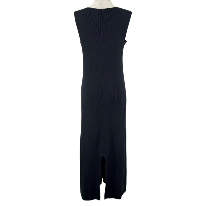 Excellent 132 5. ISSEY MIYAKE one piece Flat rib knit black cotton 2 IL51KH712