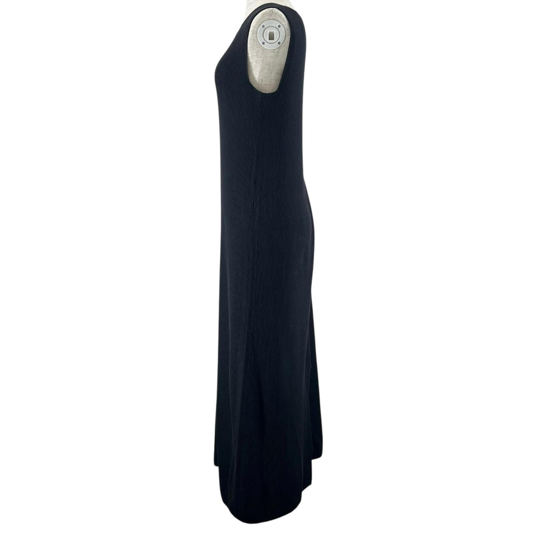 Excellent 132 5. ISSEY MIYAKE one piece Flat rib knit black cotton 2 IL51KH712