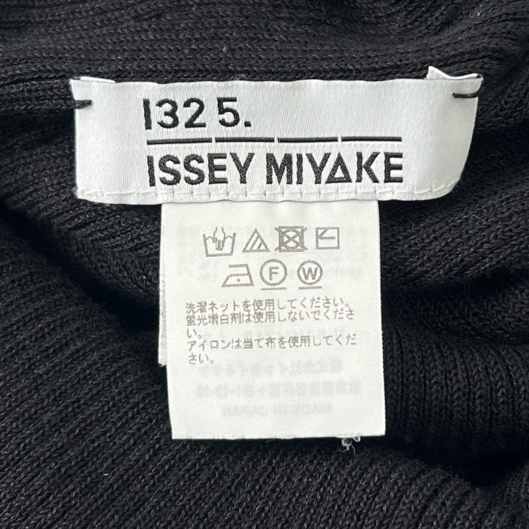 Excellent 132 5. ISSEY MIYAKE one piece Flat rib knit black cotton 2 IL51KH712
