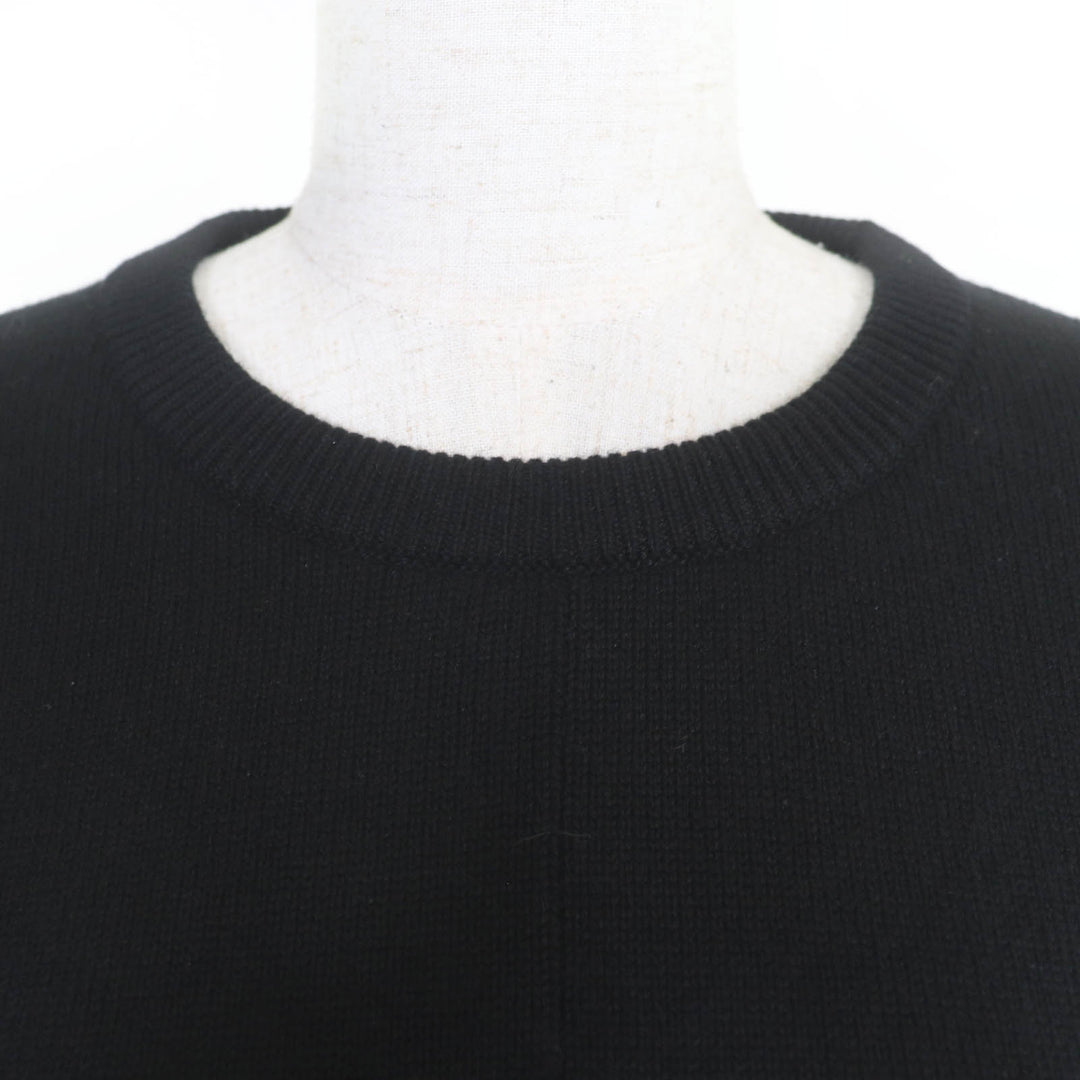 素晴らしいHERMESワンピースブラックカシミアレディース42