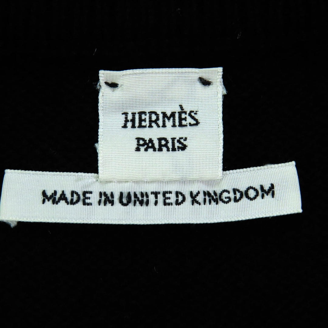 素晴らしいHERMESワンピースブラックカシミアレディース42