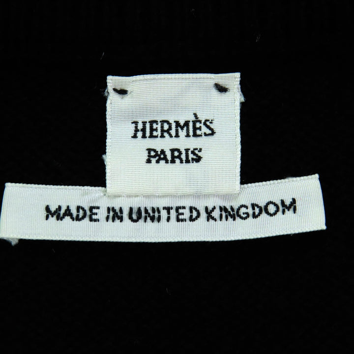 素晴らしいHERMESワンピースブラックカシミアレディース42