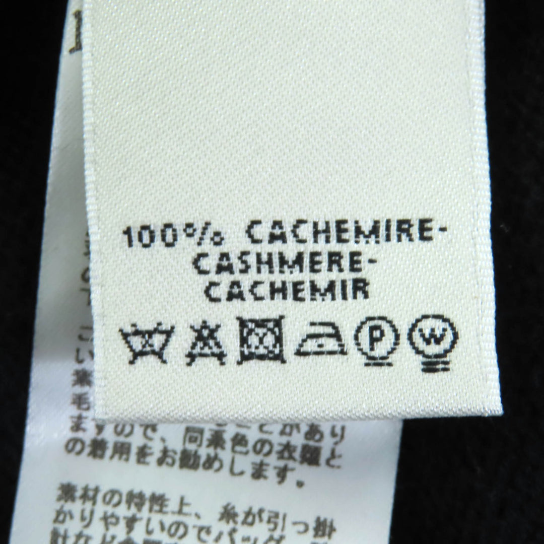 素晴らしいHERMESワンピースブラックカシミアレディース42