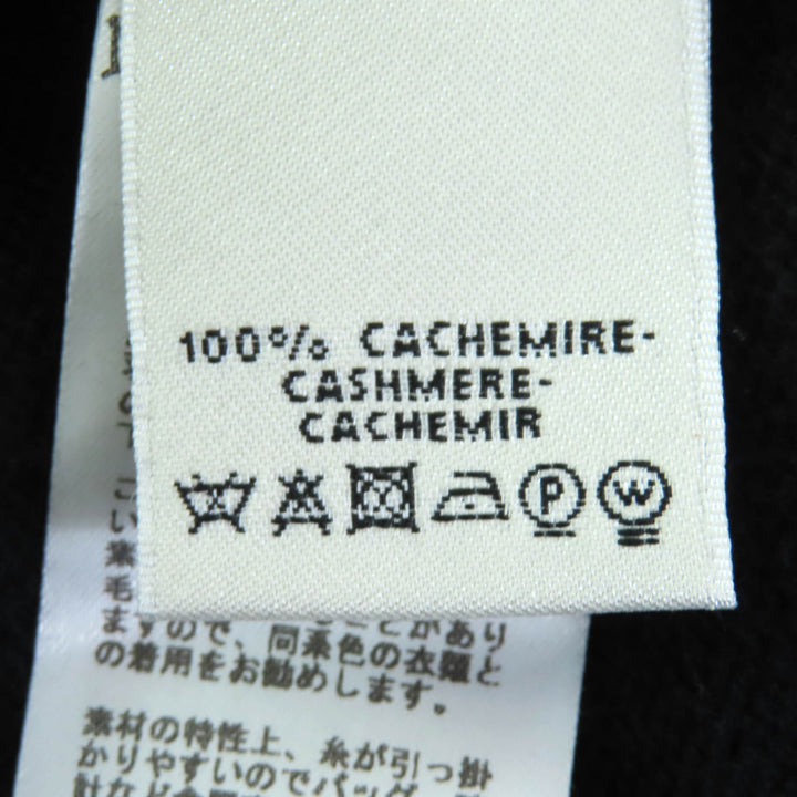 素晴らしいHERMESワンピースブラックカシミアレディース42