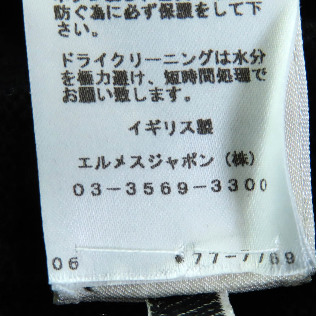 素晴らしいHERMESワンピースブラックカシミアレディース42