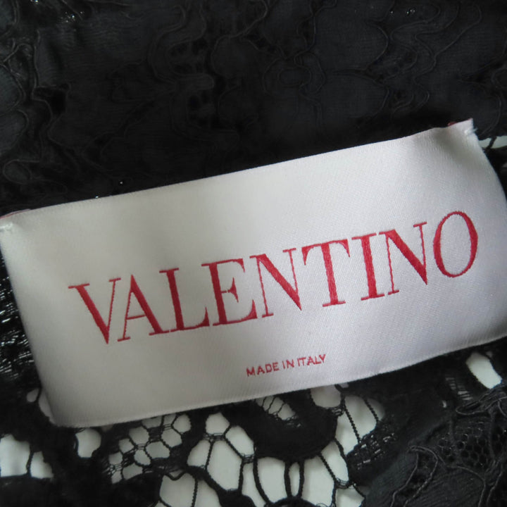 VALENTINO ワンピース レース リボンタイ付き ブラック レディース 38 1B3VA050360