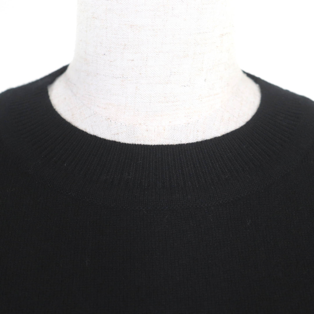 Excellent HERMES Short sleeve knit H-Lift Metal Short Sleeve black cashmere 36