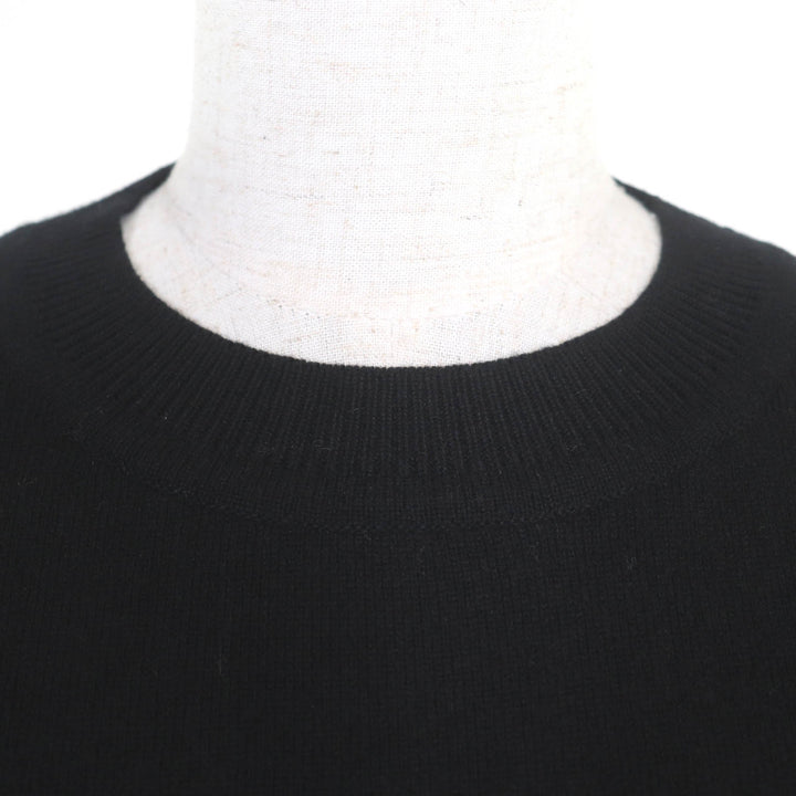 Excellent HERMES Short sleeve knit H-Lift Metal Short Sleeve black cashmere 36