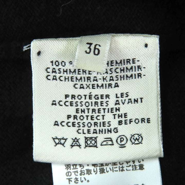 Excellent HERMES Short sleeve knit H-Lift Metal Short Sleeve black cashmere 36
