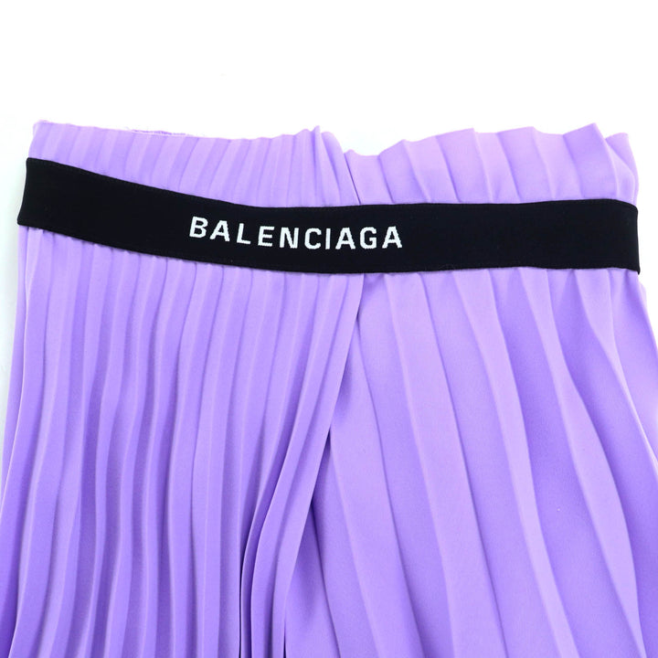優れたBALENCIAGAプリーツスカートパープルポリエステルレディース34 529757