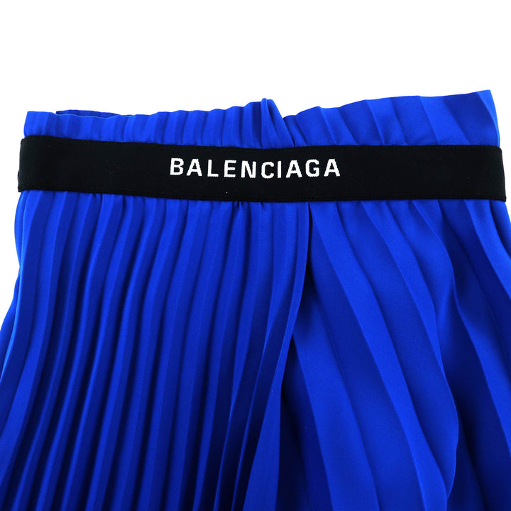 精美 BALENCIAGA 蓝色涤纶褶裥半身裙 女款 34 码 529757