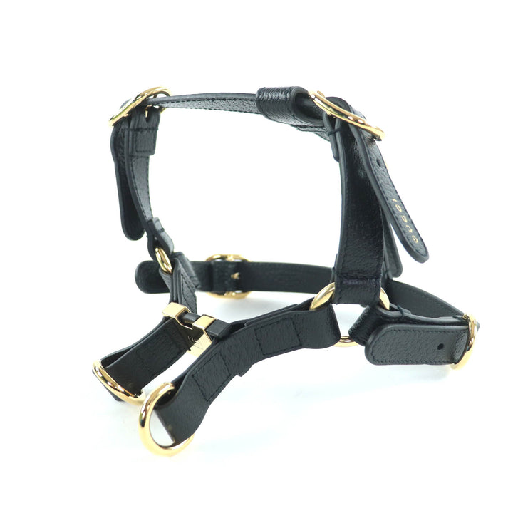 新品 GUCCI その他アクセサリー 犬用ハーネス ブラックレザー レディース S 692963