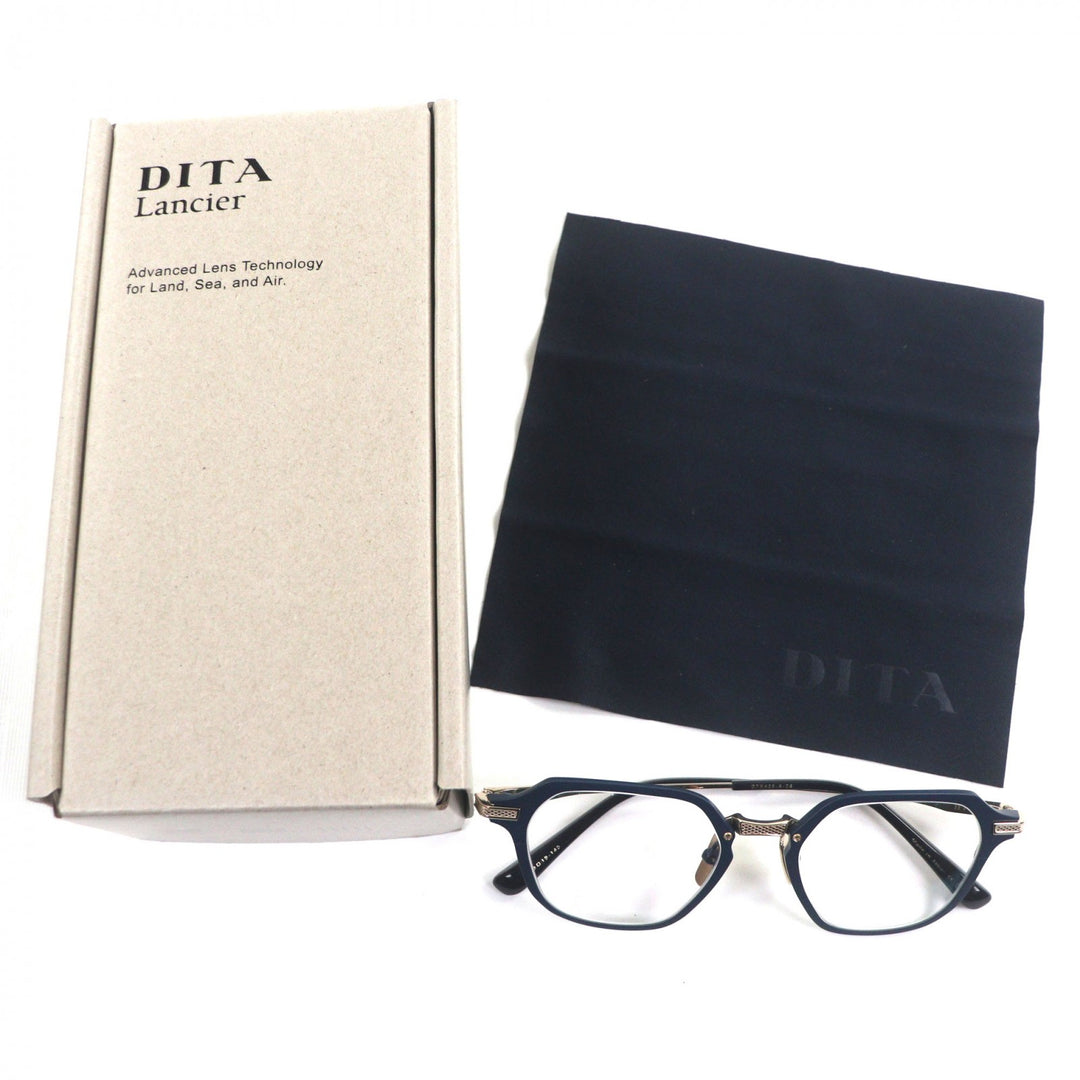 Excellent DITA Glasses UNION THREE Navy Pink Gold Black ー mens DTX425